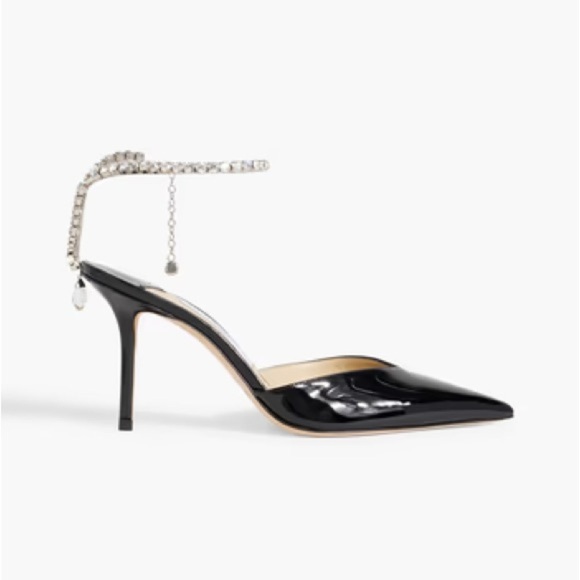 Jimmy Choo Saeda 85 Patent Pumps in Black size 38/8 - Picture 1 of 10